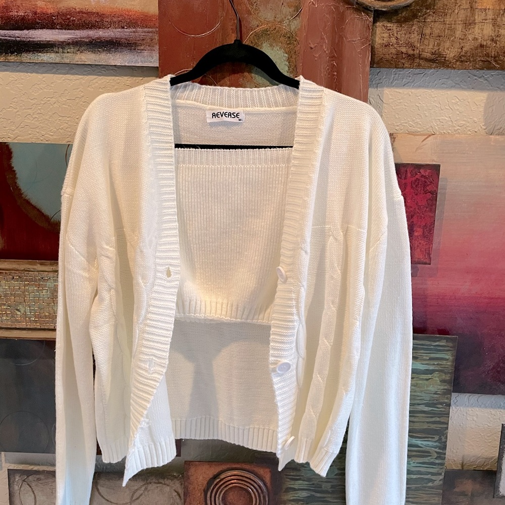 sweater & tube top